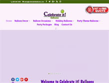 Tablet Screenshot of celebrateitballoons.com